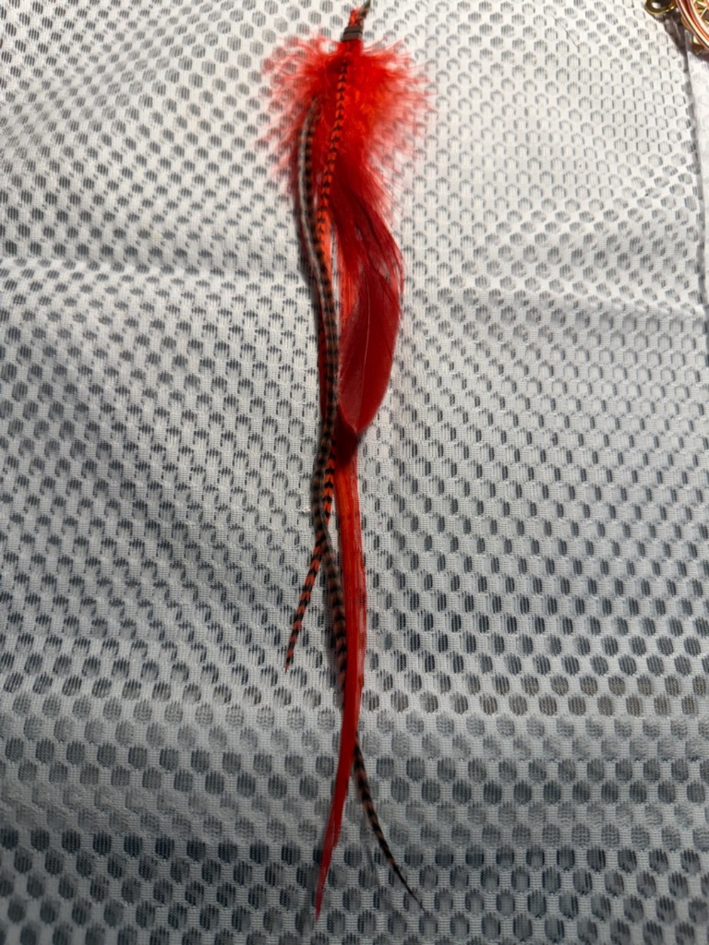 Red Festival Feather Hair Extension